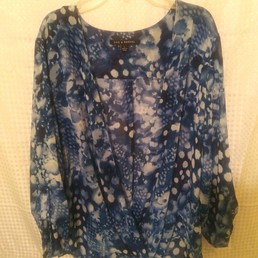 Zac & Rachel, Women's Blouse, Blue, size L